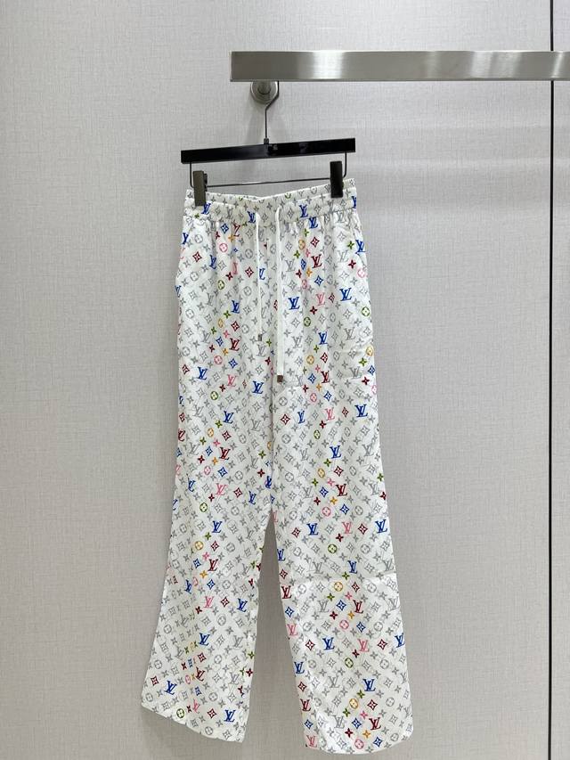 强烈推荐 Lv*2025春夏新款 彩色直筒长裤 高定制进口面料 超舒服 百搭款 一个色 Sml码 高品质