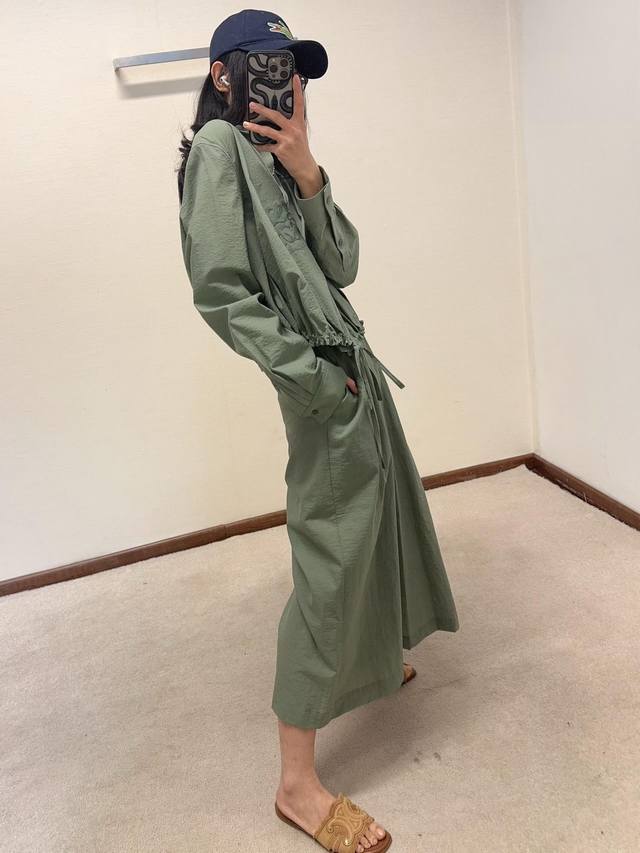 罗家 新款翻领长袖衬衫搭配松紧腰阔腿裤套装 刺绣口袋设计 下摆抽绳 Sml