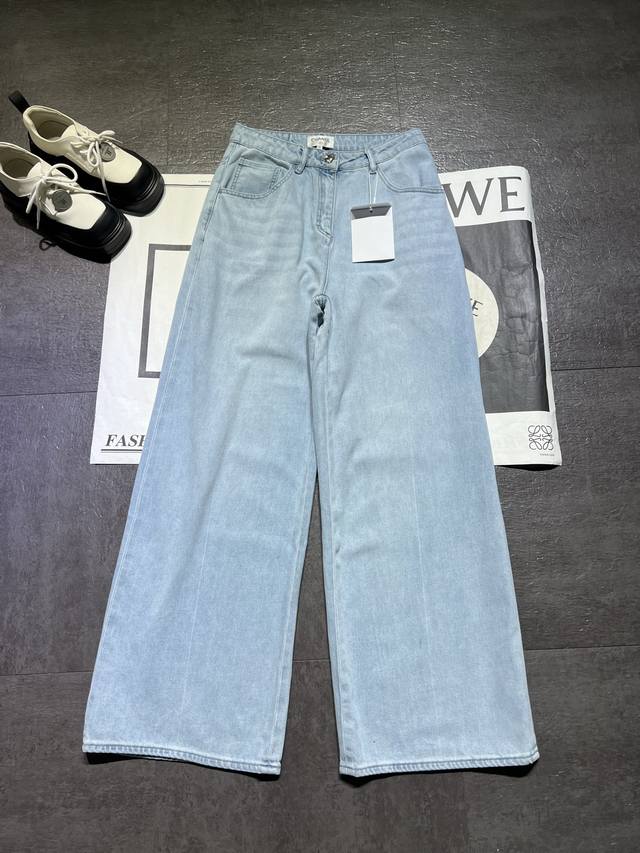 pp 原版开发Chane* 25Ss春夏新款 擦色牛仔阔腿长裤丨独家Yb开发 高版出品 斜纹棉牛仔材质 面料柔软舒适 透气性好 反复酵素水洗工艺处理 腰胯膝盖处