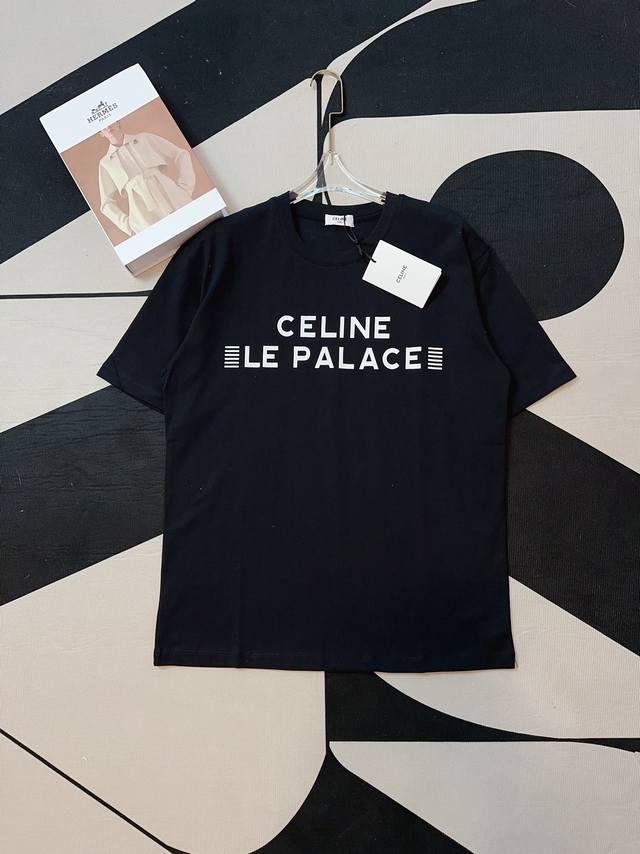 cel**新款印花徽标Logo T-Shirt 定制纯棉面料 手感软糯 柔软舒适 采用印花徽标Logo点缀 活力减龄 人手必备单品 最高品质 欢迎对比 白色 黑