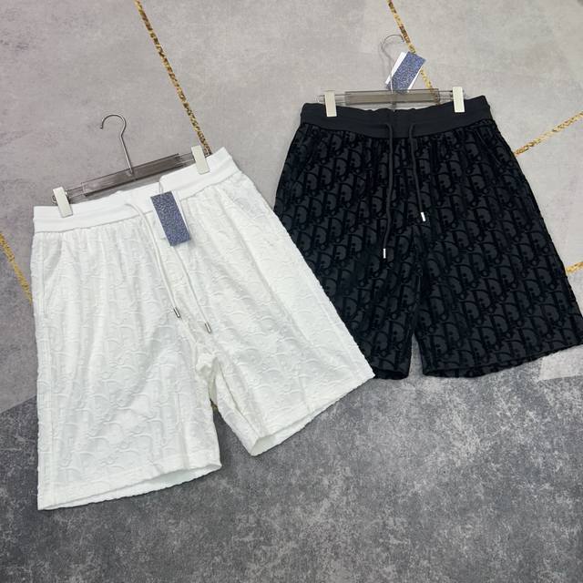 纯原25Ss最新款迪奥满印暗纹提花短裤 原版定制面料 上身舒服 透气 S~Xl码 两色现货出