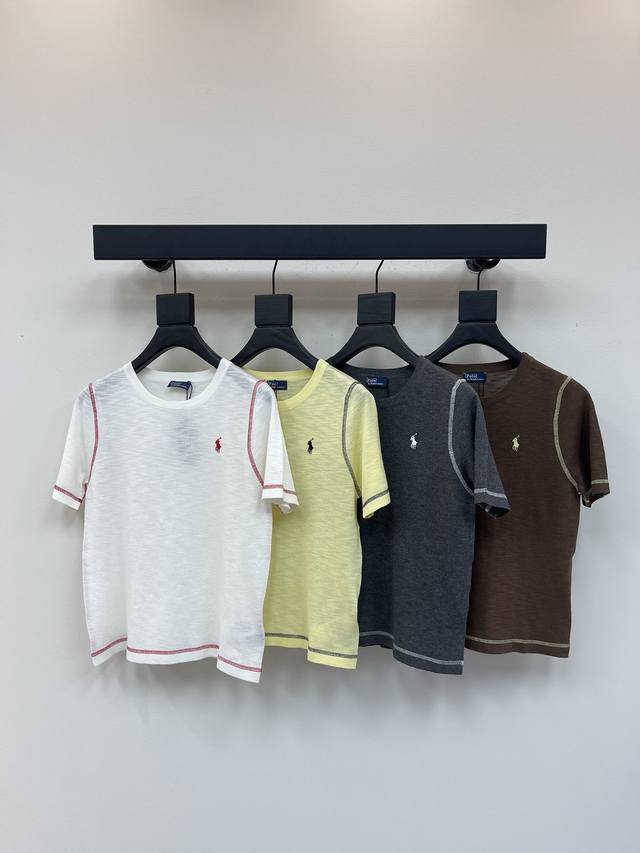 Ralph Lauren*拉夫25新款polo明线针织短袖上衣 定制Yb进口丝麻纱线织造 柔软舒适 透气满分 圆领针织短袖上衣剪裁 轻薄养肤 若隐若现上身吸睛满