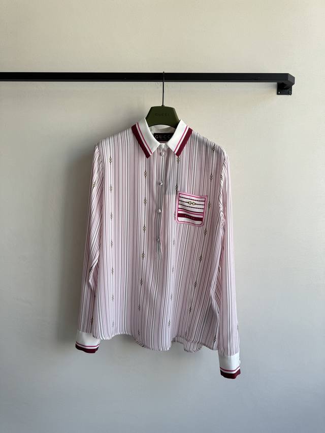 gucc*新款 真丝衬衫 高品质版本 .