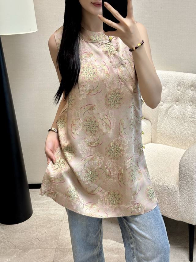 新款 真丝交织香云纱上衣 S Xl