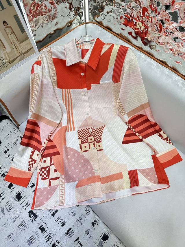 fd* 25Ss新款衬衫 图案印花面料 时尚大方 面料超软 舒适 系列款 单色三码 Sml