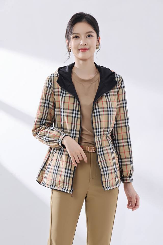 B家新款格纹外套 款号 129963 双面穿 颜色 黑 卡其格 尺码 S M L Xl Xxl Xxxl