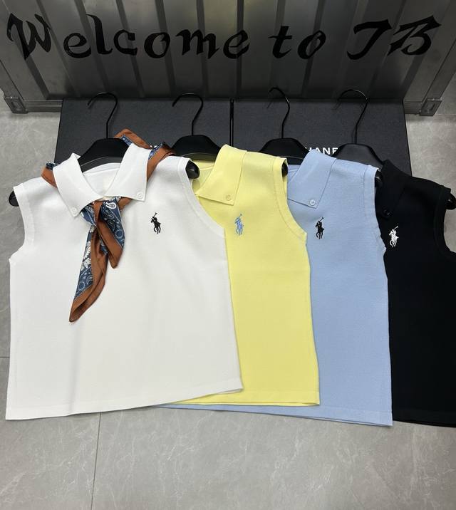 新品上线 款号:29221# #拉夫丝巾翻领背心实拍图