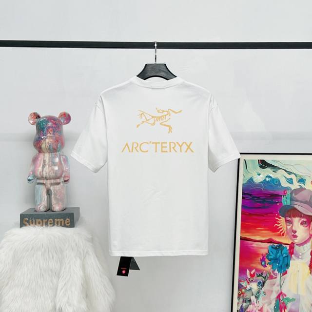 款号:S12 6色齐发Ayc Teryx 始祖鸟2025Fw短袖T恤 小鸟字母Logo印花短袖 高端32S双纱250克面料 重磅面料 定制拉架罗纹同缸同染 三标
