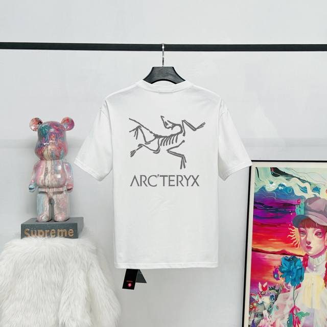 款号:S12 6色齐发Ayc Teryx 始祖鸟2025Fw短袖T恤 小鸟字母Logo印花短袖 高端32S双纱250克面料 重磅面料 定制拉架罗纹同缸同染 三标
