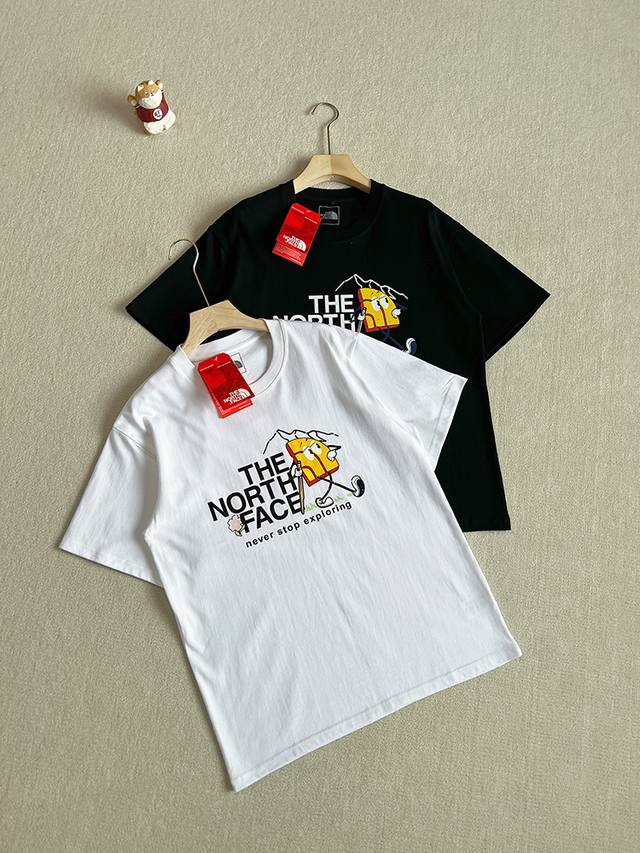 The North Face 北面 25Ss Tnf卡通印花情侣短袖T恤 小红书热门爆款，明星网红同款穿搭，男女日常通勤穿搭必备单品！ 高品质260克高克重双纱