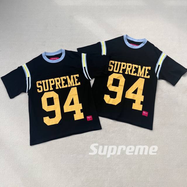 顶级版本 纯原臻品Supreme Ss25 Week8 Split S S Football To 号球衣 拼接图案罗纹圆领短袖美式潮流足球衣 拼接拼色解构美式