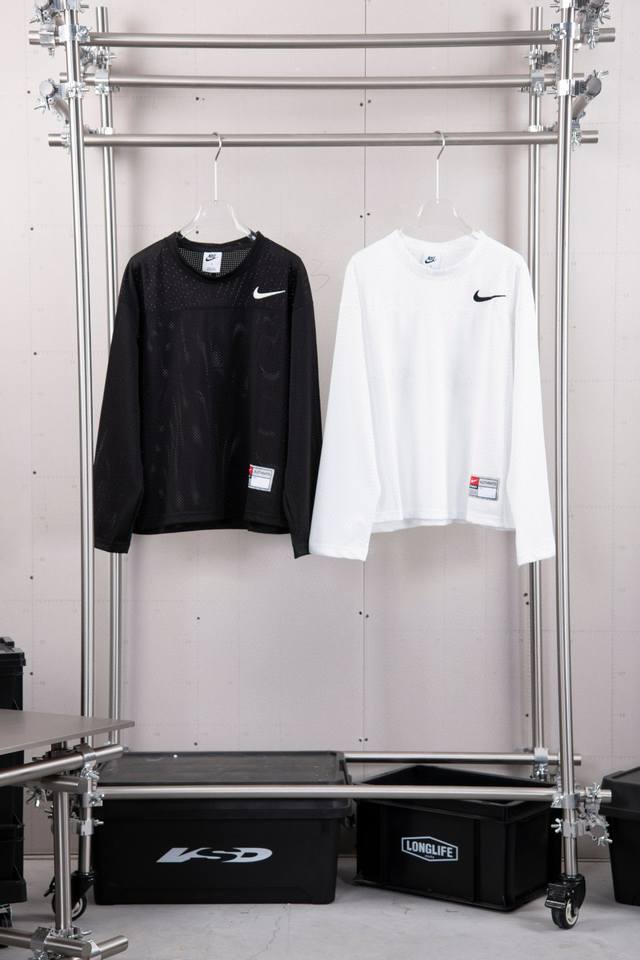 顶级版本 Stussy斯图西 X Nike耐克 25Ss新品网眼长T 经典Nk小钩子刺绣Logo网眼吸汗透气球服长Tee 运动休闲情侣长袖T恤 男女同款 面料采
