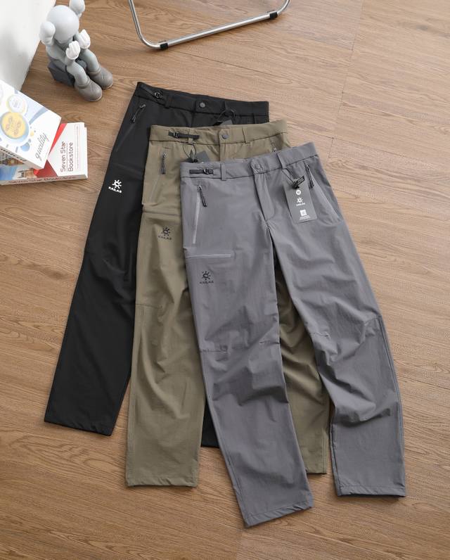 新款上新 品牌：凯乐石 Kailas 尺码：M-L-Xl-Xxl-Xxxl 颜色：黑色-卡其-浅灰 类型：机能超薄户外速干透气长裤 材质：进口运动速干面料 厚薄