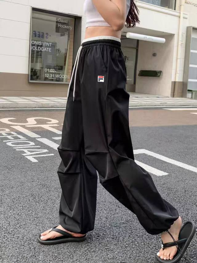 Hazzys 哈吉斯 美式伞兵裤2025夏季薄款冰丝凉感速干宽松休闲裤 松弛感！松紧腰！零束缚！双褶设计 立体挺括有型 男士伞兵休闲裤 3D 立体裁剪工装机能春