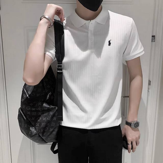 拉夫劳伦 Polo夏季新款Z澳大利亚纯进口凹凸面料： 系列男士翻领Polo衫，国内代工厂P出品，两色可选，重磅高端臻品白金级单品 一款极符合美学基调的经典Pol
