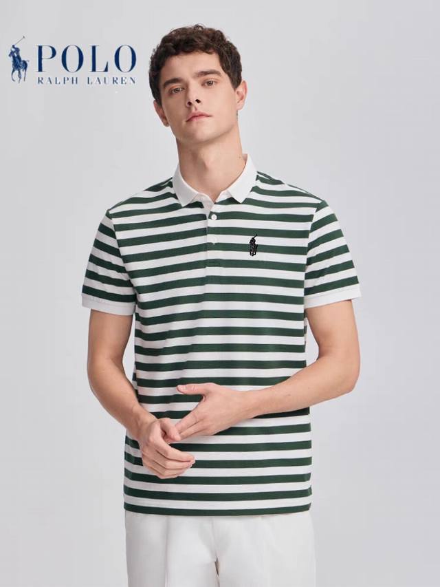 拉夫劳伦 Polo 25Ss夏季新款桑蚕丝条纹翻领短袖Polo衫 带给你不一样法国绅士风情！ 打开男人的衣橱，无论潮男还是宅男，无论是“小鲜肉”还是“老干部”，