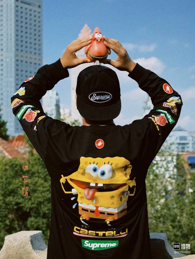 搭配资讯图 Supreme X Spongebob Squarepants海绵宝宝 X Castelli 联名款 Ss25 Week11 Racing L S