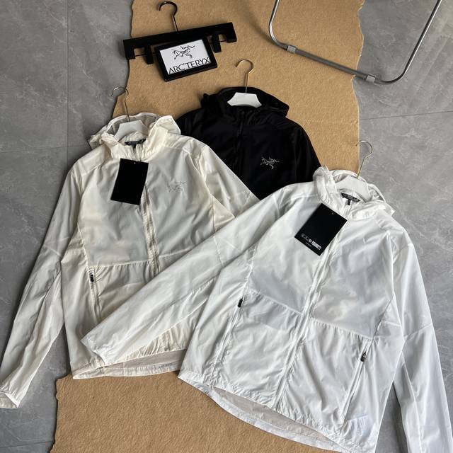 Arcteryx 始祖鸟 Incendo系列 Incendo Alrshell 品牌Logo轻量防风轻薄款连帽防晒皮肤衣 男女同款 官网同步 防紫外线，透气，轻