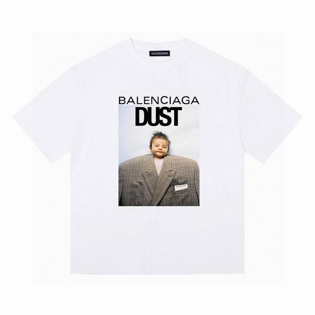Balenciaga巴黎世家Dust Baby短袖半袖T恤 采用260G双纱100%新疆精梳纯棉面料 采用过肩拉条工艺，百洗不变形！ -采用高端印花，百洗不开裂