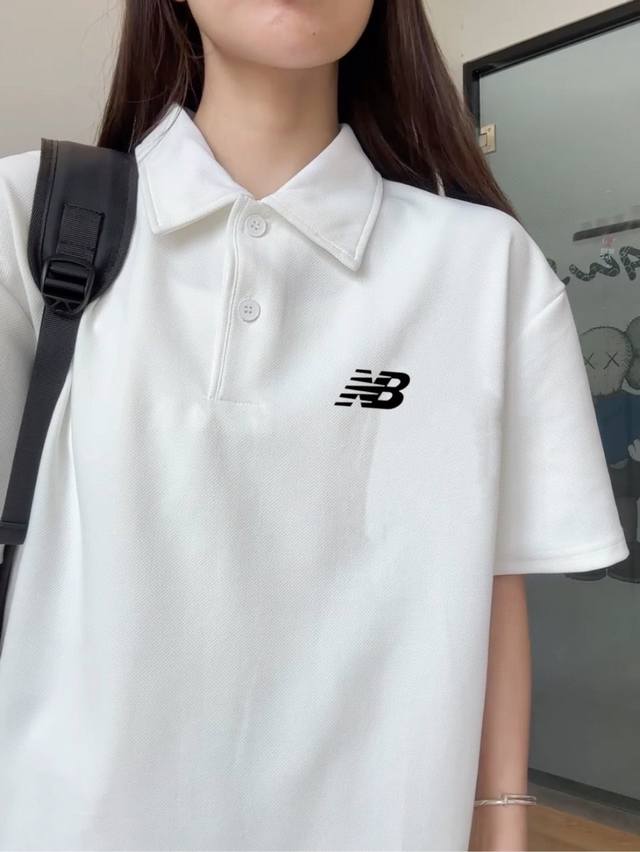 新百伦New Balance基础款字母Pu皮印花情侣Polo衫短袖T恤 面料：重磅290克珠地棉面料质量非常好做过太多Polo衫了这是我第一次见到这个面料的工艺