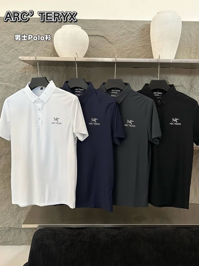 Arcteryx 始祖鸟翻领胸标Logo短袖T恤，男款夏季Polo衫短袖，可选，商务休闲简约风，上身帅气百搭，夏季必备百搭奢潮单品 高端定制进口冰丝无痕速干面料