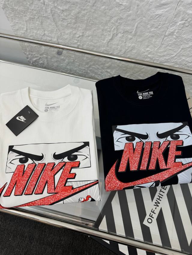 Nike 耐克 Nk 胸前涂鸦卡通彩色印花情侣短袖T恤 小红书热门爆款，明星网红同款穿搭，男女日常通勤穿搭必备单品！ 高品质260克高克重双纱面料，亲肤透气不起