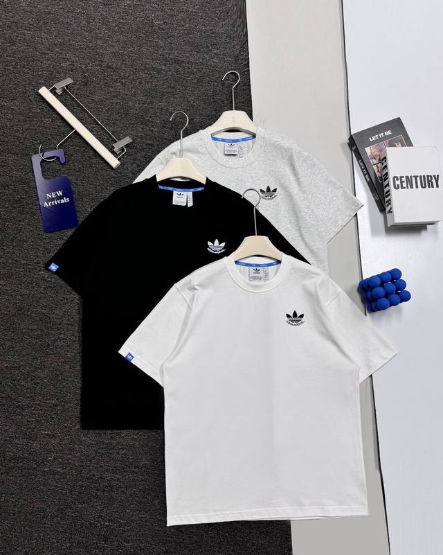 Adidas 阿迪达斯 Adidas Originals City Skate Ss25 时尚圆领套头男女同款短袖T恤 原版复刻 顶级品质 采用270克32支纯