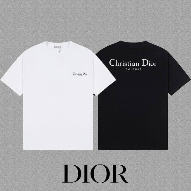 Dior 迪奥2025春夏新款刀割破洞印花Logo短袖T恤 原版面料高版本高品质 网红明星同款 定制定染简约基础款，简单大气，精致时尚，纯棉面料，面料柔软舒适