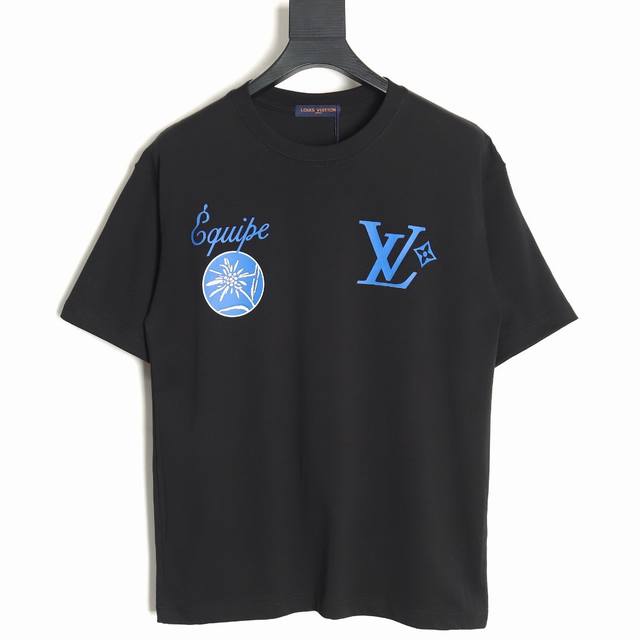 Louis Vuitton Lv 路易威登 蓝花印花情侣圆领短袖 T恤-顶级版本 T086 男女同款 不挑年龄不挑身材不挑性别 经典不过时 面料手感非常舒服 质