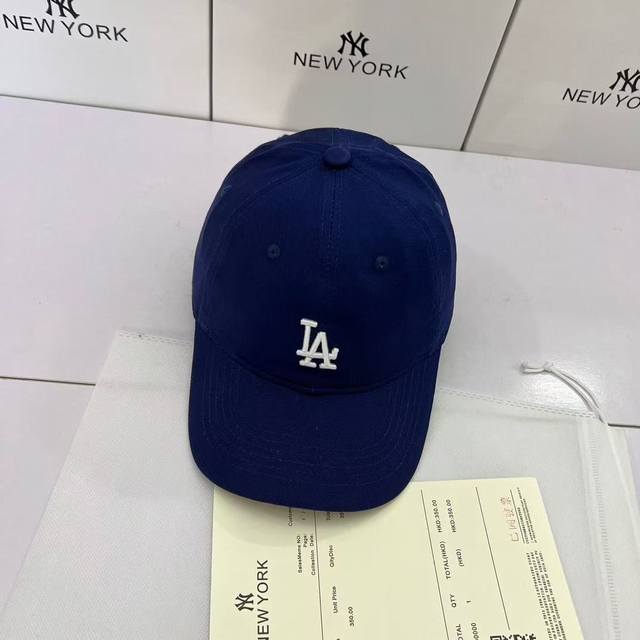 爆款更新现货，专柜全套包装10 盒子+发票 2025春季新款Mlb La小标软顶棒球帽最新款，八个颜色，韩国正品代购版，惊艳上市，全世界都在抢的款，快快行动起来