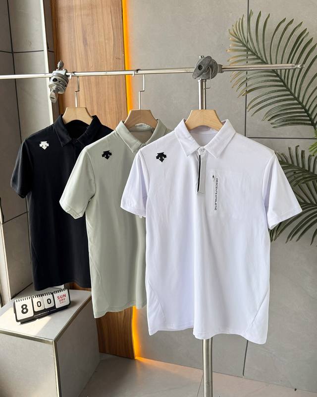 Descente迪桑特Training系列综训Tough男士Polo衫 夏季新品，面料百分之95聚酯纤维 百分之5氨纶 2.0新品迪桑珠地面料 源纱线自带吸湿排
