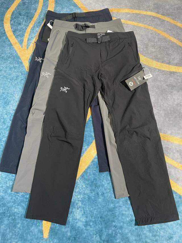 Arcteryx始祖鸟 Levon Palisade Pant 速干透气耐磨户外越野直筒休闲裤 刺绣Logo，Ykk拉链，使你穿上显得更大气 面料: 88%尼龙
