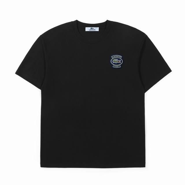 Lacoste鳄鱼绣标棉质短袖T恤 定制主标 辅料 水洗齐全 品牌精密刺绣标 甄选250克32支紧密纺双纱纯棉面料 质感厚实但是透气性良好 有一定厚度 水洗不掉