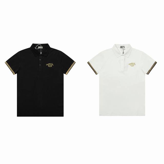 Dior 迪奥夏季新款刺绣Cd翻领Polo衫T恤 原版面料高版本高品质 网红明星同款 50支双精梳丝光棉小蜂窝朱地定制面料 3M无缝胸前万振刺绣Cdlogo领子
