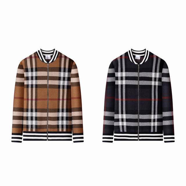 Burberry Bbr 巴宝莉 25Ss 拼色条纹针织经典开衫毛衣外套-顶级原单版本 独家定制优质羊毛混纺纱线编织 整件手感软糯舒适 上身透气且具备超强保暖性