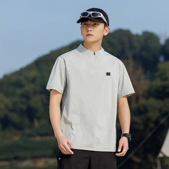 上新 可隆短袖速干轻薄款商务夏季户外两用T恤压胶凉感无痕Polo！ 可隆Upf 80+凉感防晒男款休闲商务速干 这款冰感无痕就比较厉害了，7A抗菌面料， 全部采