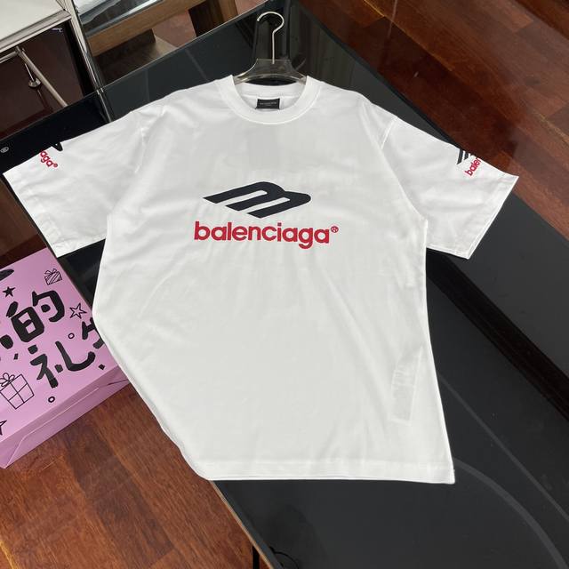 顶级版本.官网品质 Balenciaga 巴黎Balenciaga# 最新款，大Logo图标.前后面.左右袖刺绣短袖T恤｜3207 市场天花板版本，正品开发研制