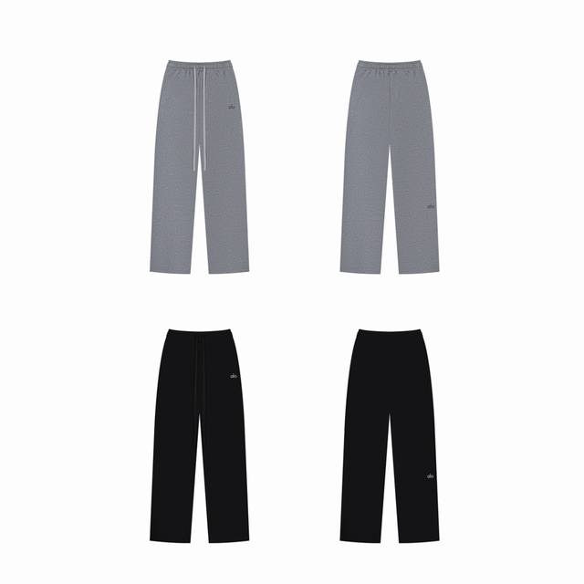 Alo Yoga 纯色夏季宽松直筒运动长裤休闲裤-出口原单品质 Color：灰色 黑色 Size：S M L Xl Number：250672 独家原版定制30