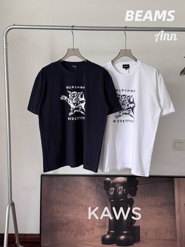 Beams张牙舞爪的猫短袖 专柜同步新款｜两色可选｜250克纯棉面料 独特张牙舞爪猫咪印花，个性十足 250克全棉，厚实舒适，四季皆宜 精准还原专柜工艺，细节满