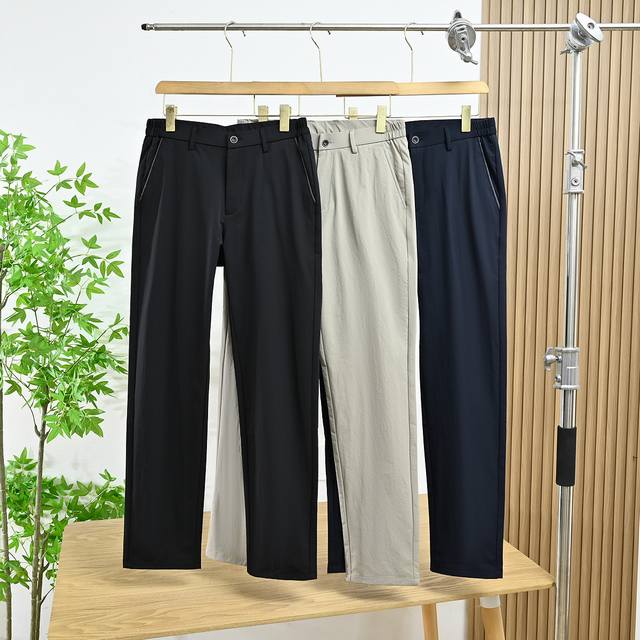 上新： 米 款号：02786# Zegna 杰尼亚2025夏季新款男士商务休闲百搭西裤 精工裁剪，立体修身 夏季商务小直筒舒适版型， 不一样的面料设计 低调内敛