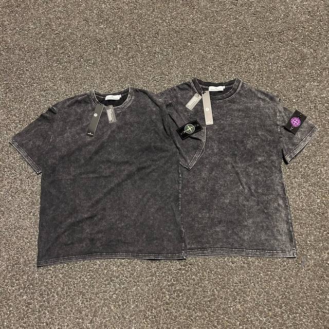 Stone Island 石头岛25Ss新款重工水洗做旧短袖T恤，宽松Os版，经典百搭不过时系列绝佳夏日穿搭必备单品 夏季一定必眼入的百搭单品，基础色基础版，加