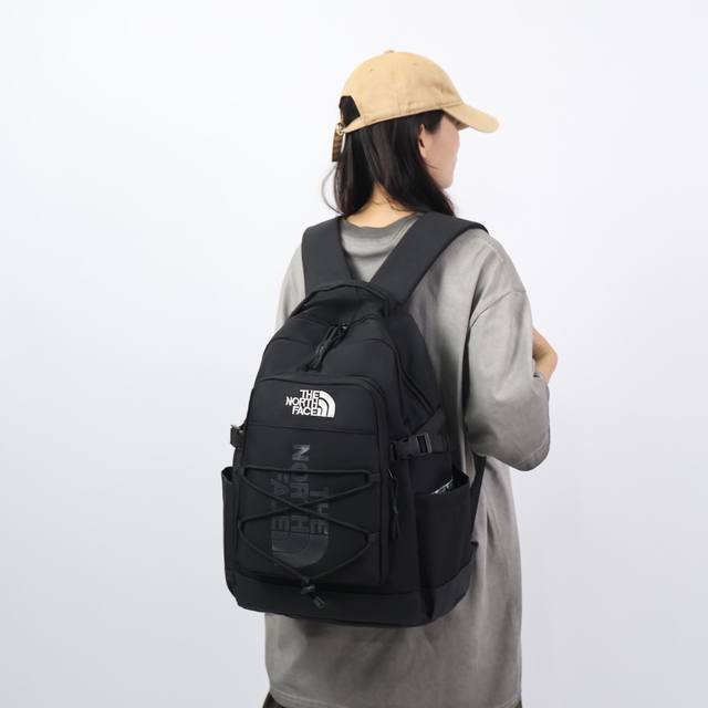 The North Face北面 男女同款街头潮流休闲双肩包时尚百搭个性运动旅行背包电脑包校园高中大学生书包 尺寸:45×36×18