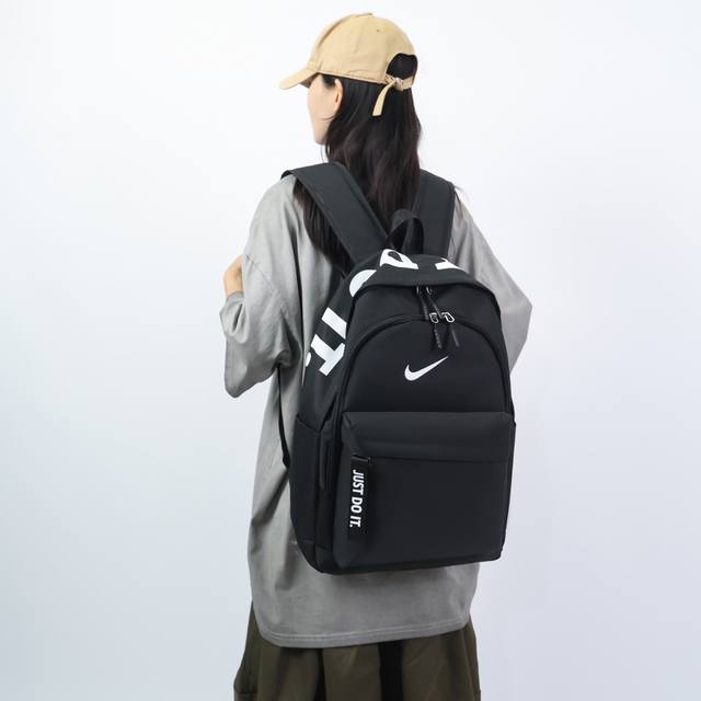 Nike耐克 男女同款运动休闲双肩包时尚潮流百搭大容量背包电脑包校园高中大学生书包 尺寸:45×32×14