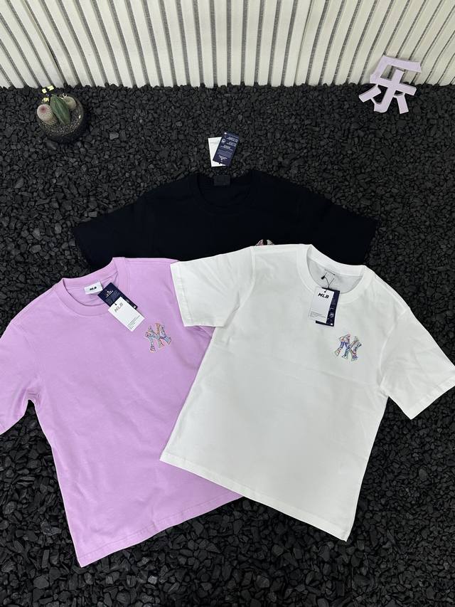 Mlb 洋基队 25Ss夏季情侣款潮流彩绘涂鸦大Logo运动舒适休闲T恤 青春四射，卡通减龄，活力养眼！高品热销王！撞色印花，立体感鲜明洋溢着十足青气息！不同配