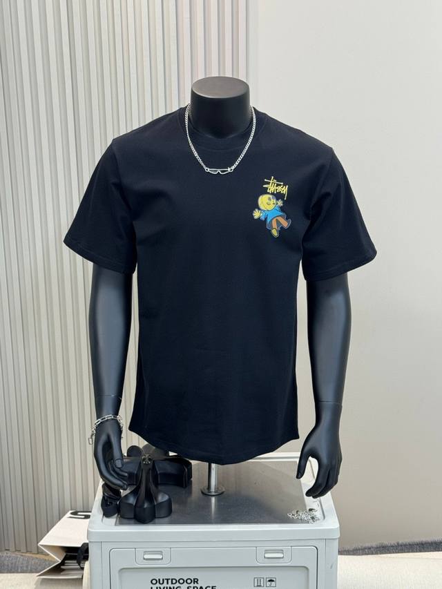 2455 Stussy 斯图西 25Ss 彩色布偶印花男女情侣款短袖T恤 小红书热门爆款，明星网红同款穿搭，男女日常通勤穿搭必备单品！ 高品质260克高克重双纱
