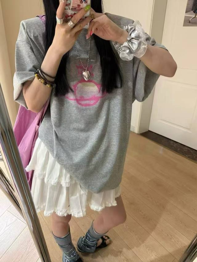 被这件晕染T狠狠迷住 ：又甜又辣！！