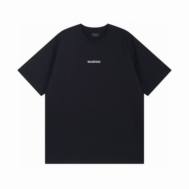 黑色是印花其他色是刺绣同步官网 Balenciaga 巴黎世家2025 Ss 前后经典字母印花短袖T恤 本市场No.1的质量 真正天花板品质 全部原版开发注意细