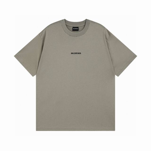 Balenciaga 巴黎世家2025 Ss 前后经典字母刺绣短袖T恤 本市场No.1的质量 真正天花板品质 全部原版开发注意细节图 避免被盗图商家混发 正确2