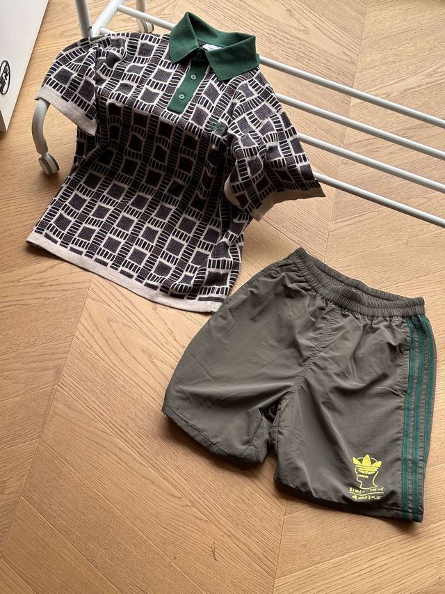 供 Polo Adidas Originals X Brain Dead 脑死亡联名款 Trefoil Ss25 运动短袖Polo衫男女同款 S~Xl 顶级版本