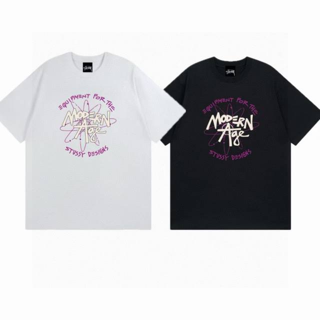 Stussy 斯图西 25Ss 印花短袖 高版本 重工 短袖T恤 顶级用料 限量发售！ 面料：250克 双纱双股用料 预缩定型 具有良好的吸汗性.可以保持干爽舒